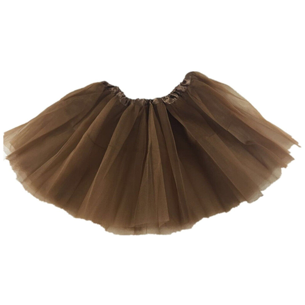 A Liittle Tree (Kid, Plain) Dancewear Ballerina Tutu Princess Skirts Brown