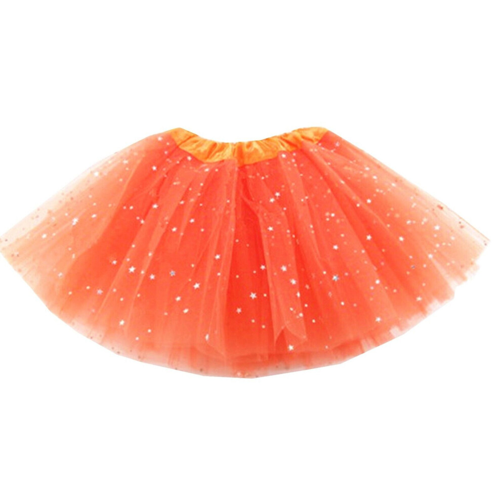 A Liittle Tree (Kid, Sparkling) Range Dancewear Ballerina Tutu Princess Skirts Orange