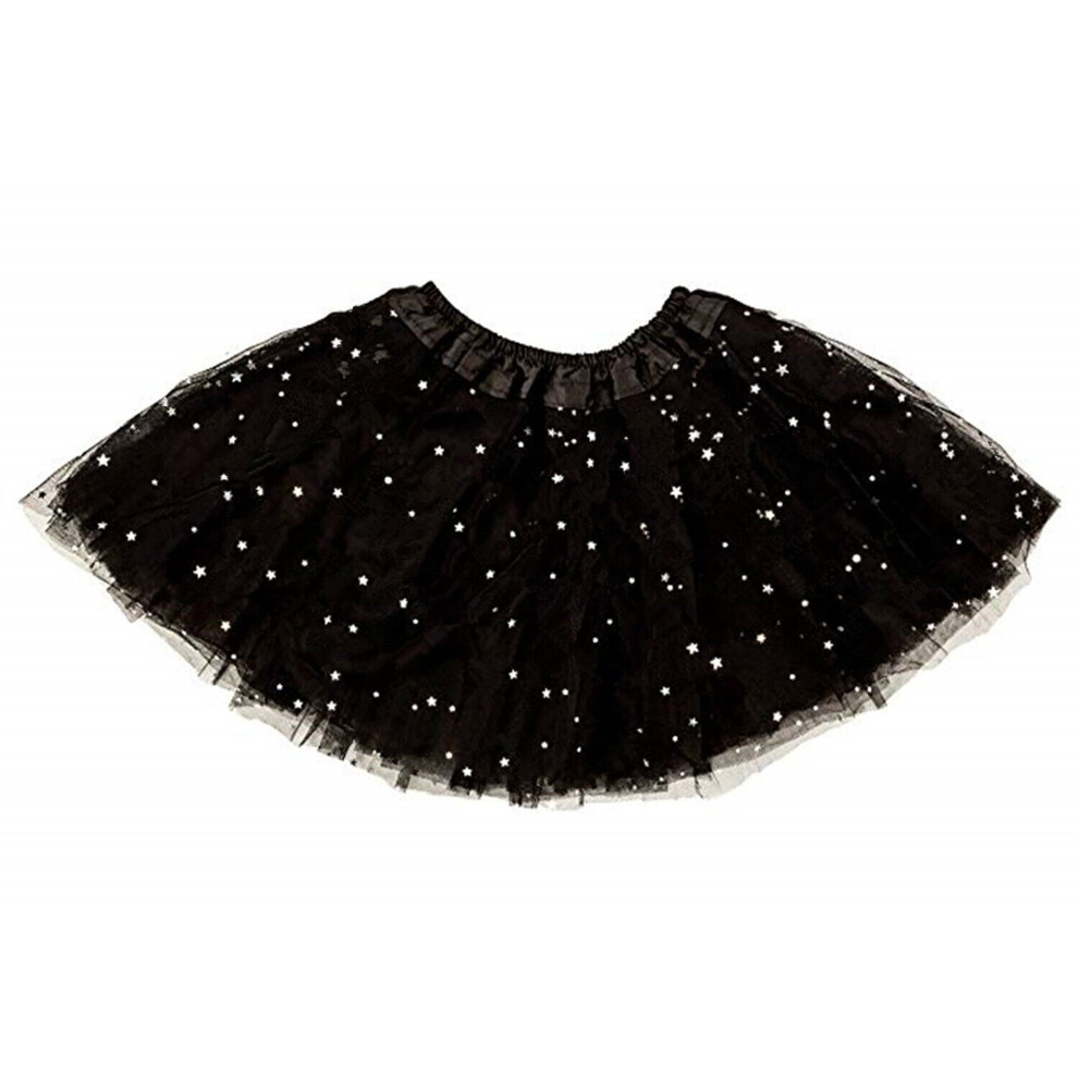 A Liittle Tree (Kid, Sparkling) Dancewear Ballerina Tutu Princess Skirts Black
