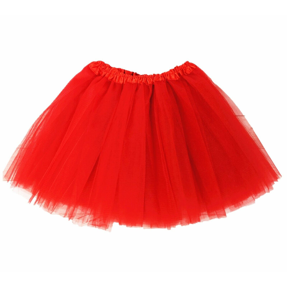 (Kid, Plain) Red Dancewear Ballerina Tutu Princess Skirts