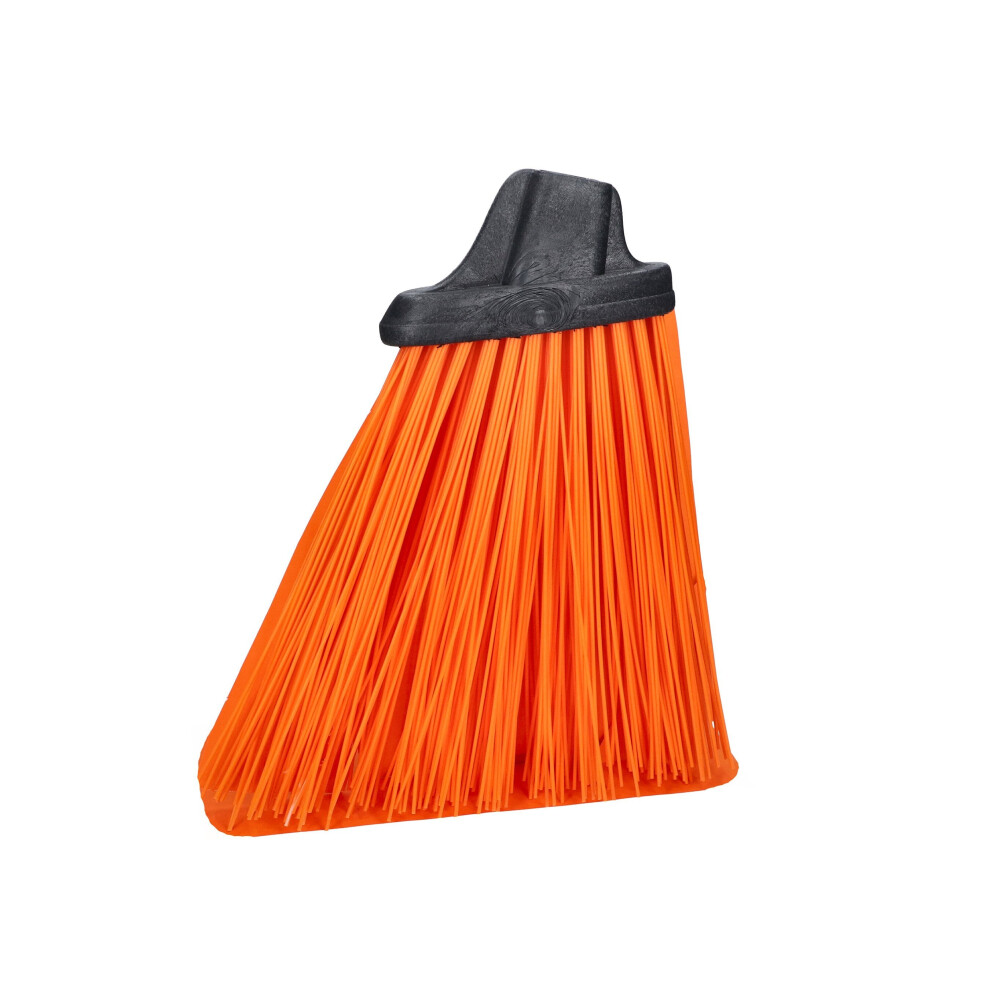 (Orange) Garden Broom Head Outdoor Sweeping Brush For Patio