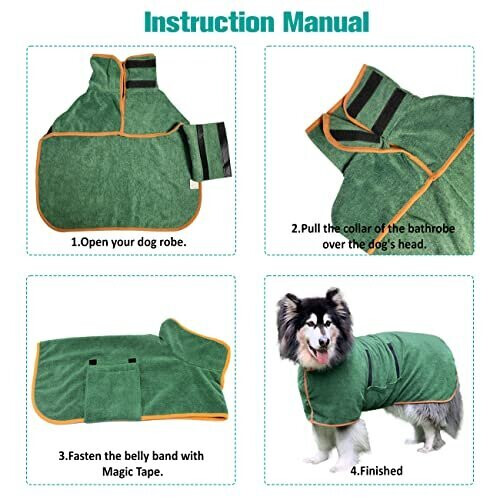 (S, Grey) Quick Drying Fiber Cat Dog Clothes Towel Bath Robe 2