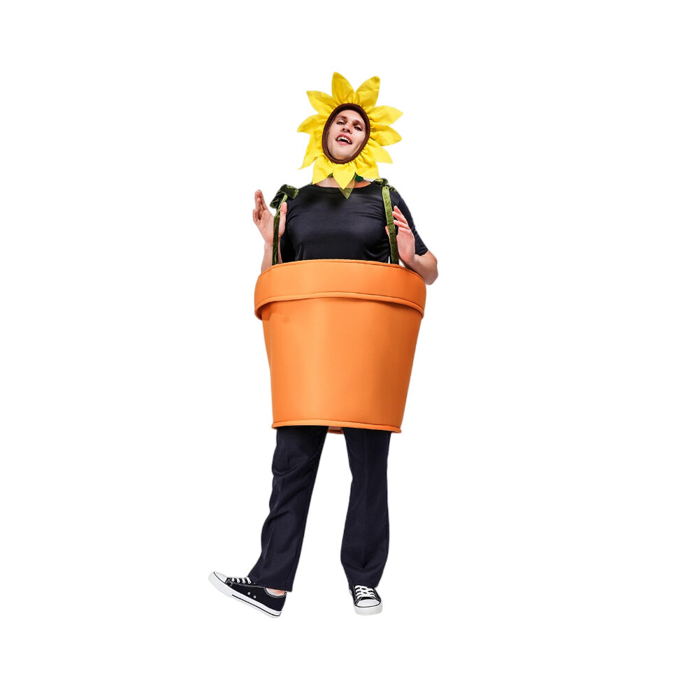 Dinamr Plant Pot Sunflower Cosplay Costume Stage Performance Halloween Prop Carnival