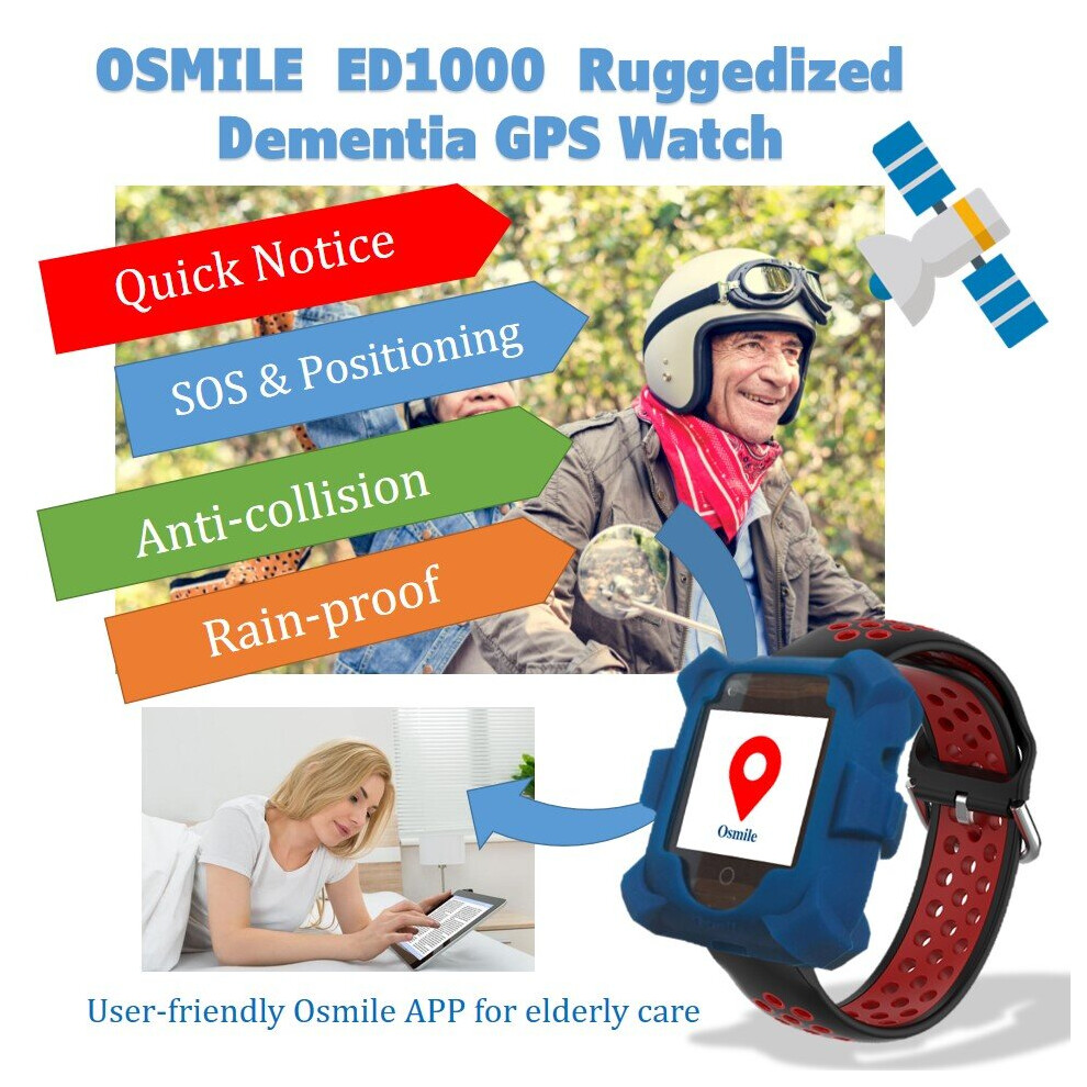 (Dark Black Grey) Osmile Ed1000 Ruggedized Gps Watch For Health Village (Lc) Black,Grey 61674233
