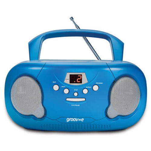 Groov-e GVPS733CD10BE Original Boombox Portable CD Player 1