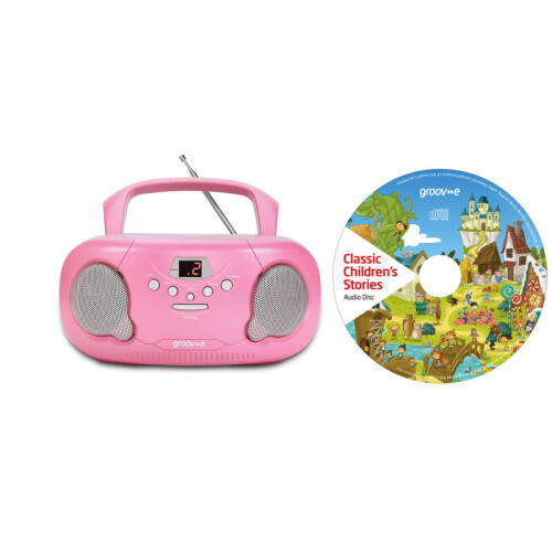 Groov-e GVPS733CD10PK Original Boombox Portable CD Player