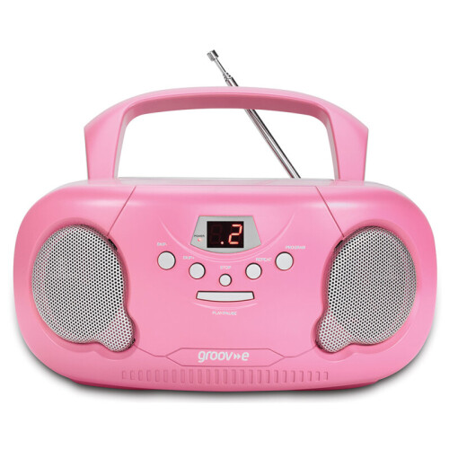 Groov-e GVPS733CD10PK Original Boombox Portable CD Player 1