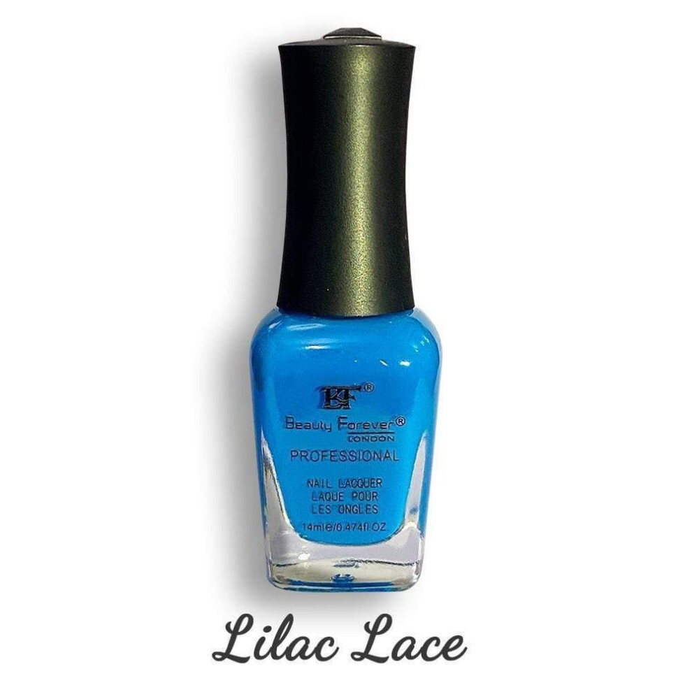 Beauty Forever Blue (09 - Lilac Lace, ) Professional Nail Lacquer Nail Polish Glitter & Shine (36 Shades)
