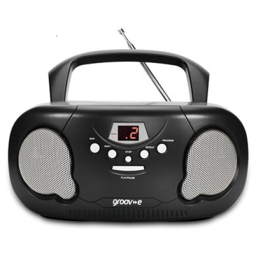 Groov-e GVPS733CD10BK Original Boombox Portable CD Player 1
