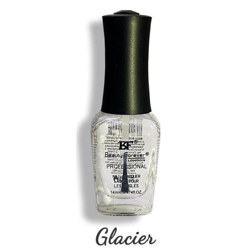 Beauty Forever Silver (01 - Glacier) Professional Nail Lacquer Nail Polish Glitter & Shine (36 Shades)