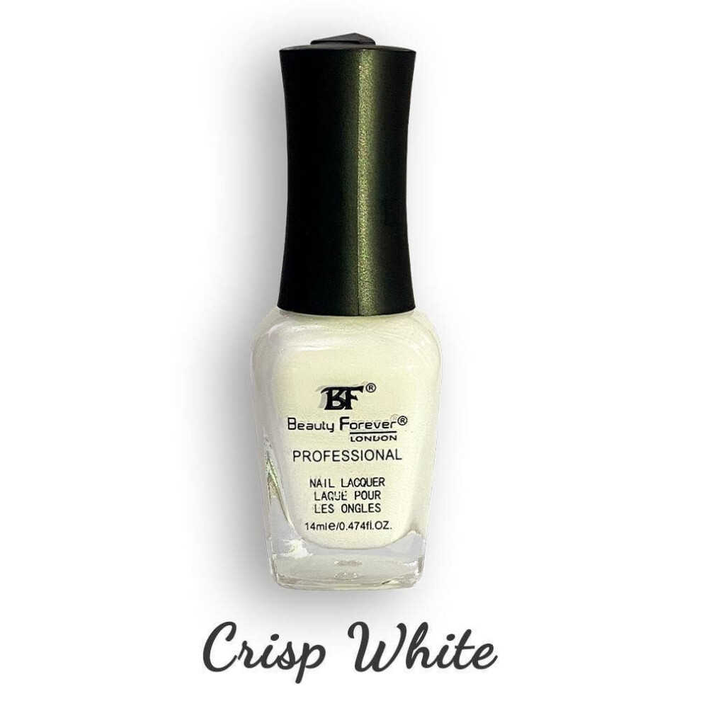 Beauty Forever Yellow (02 - Crisp White) Professional Nail Lacquer Nail Polish Glitter & Shine (36 Shades)