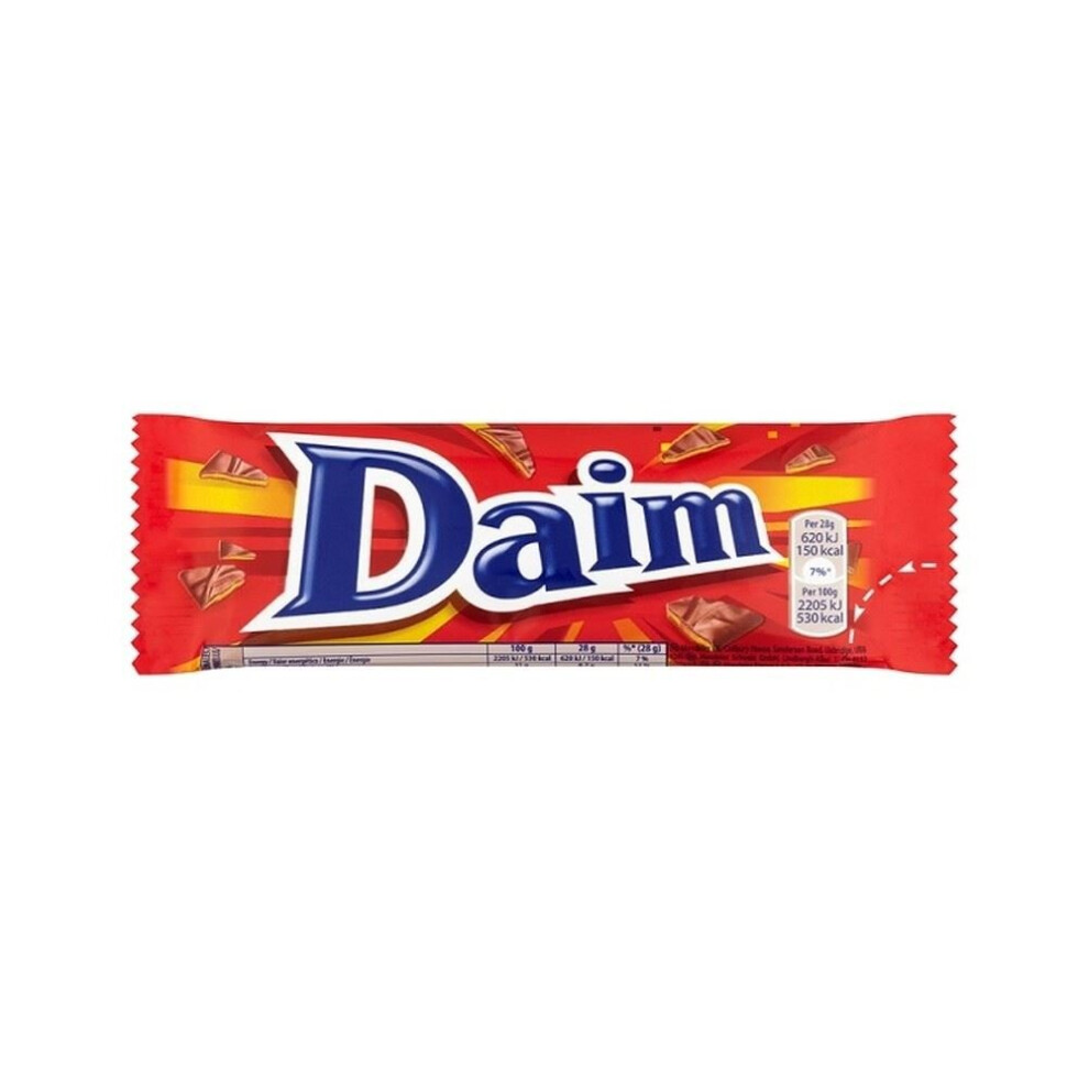 Daim Chocolate Bars 28g (Box of 36) Delicious Tasty And Twisty Treat