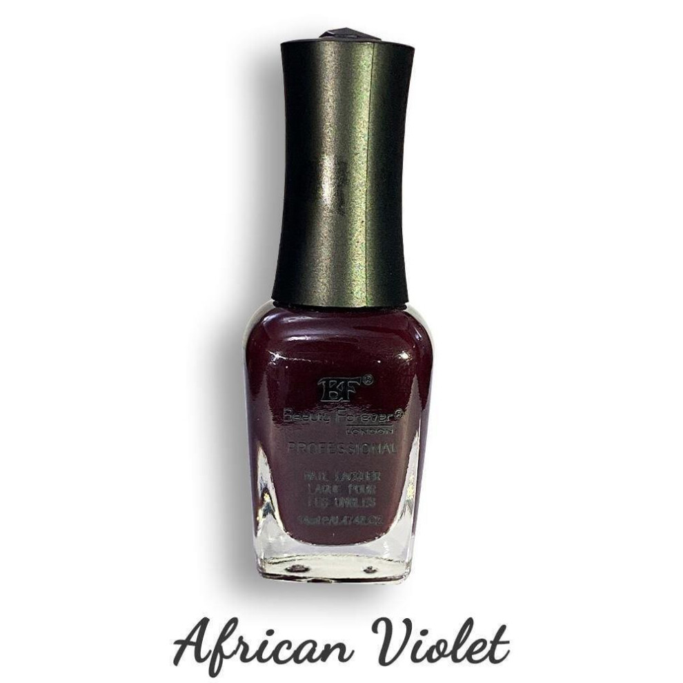 Beauty Forever Multicoloured (25 - African Violet) Professional Nail Lacquer Nail Polish Glitter & Shine (36 Shades)