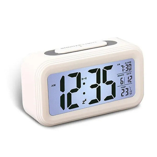 (White) LED Digital Alarm Clock Luminous Alarm Clock