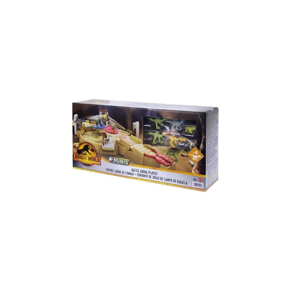 Jurassic World Mini Battle Arena Playset with Dinosaur Action Figure