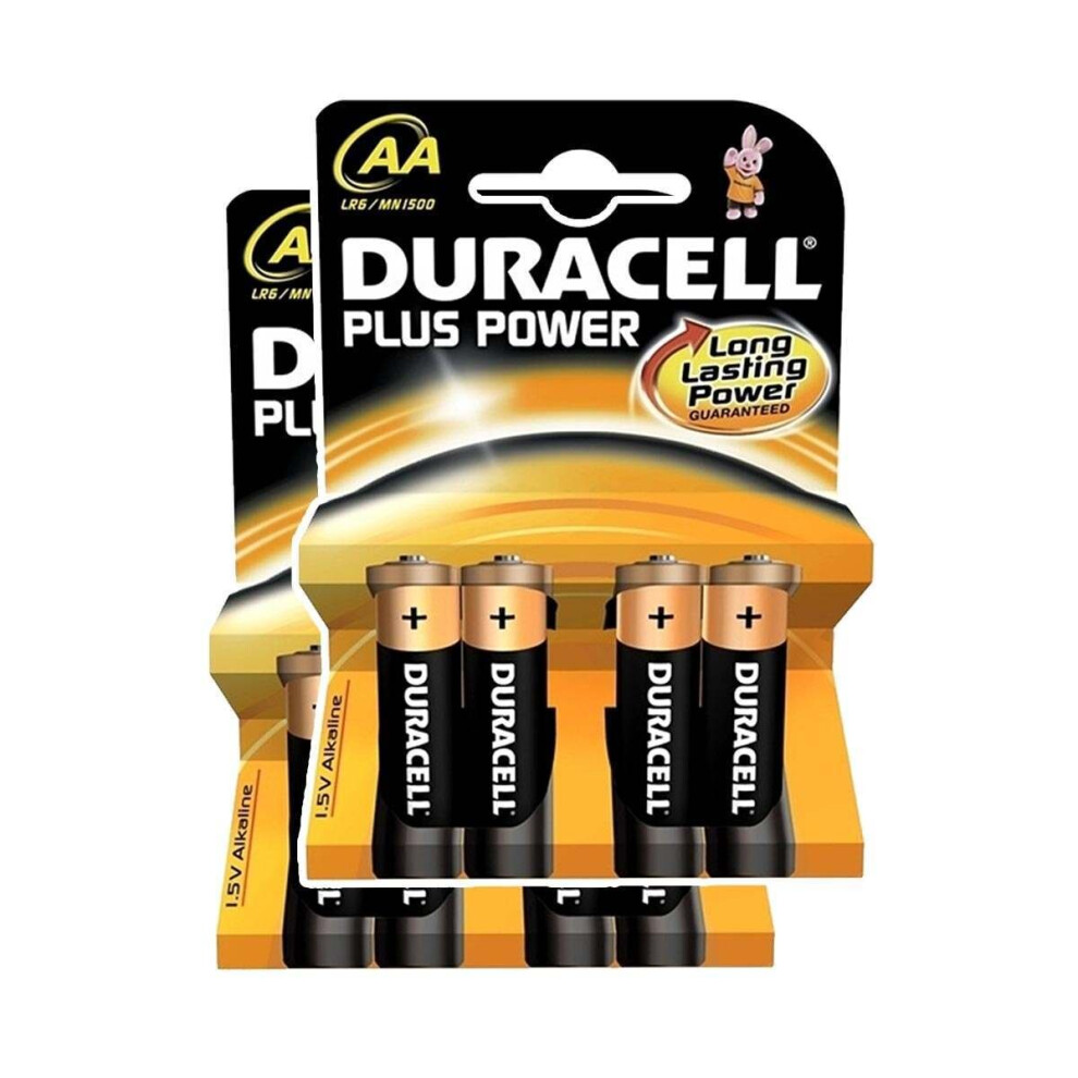 8 Pack AA Duracell Alkaline Batteries