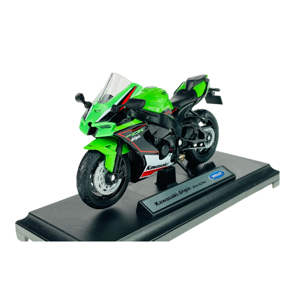 Welly Kawasaki Ninja ZX-10R Green 1:18 Motorcycle New in Box Die Cast