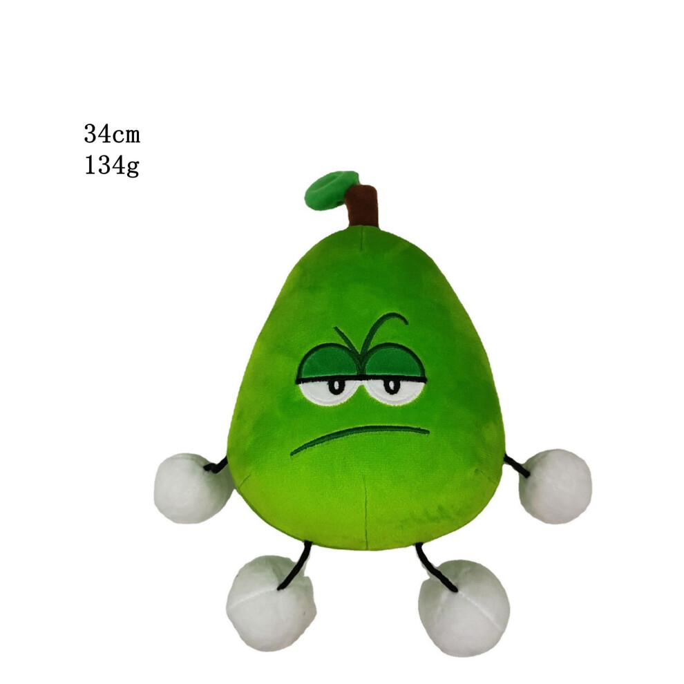 Bonxaif (Pear) Shovelwares Brain Game Plush Toys Cute Fruit Party Soft Stuffed Figure Doll