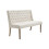 Living And Home Beige Linen Upholstered Tufted Dining Bench 4