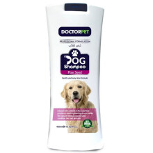 DOCTORPET Flax Seed Dog Shampoo Natural Pet Shampoo for Nourishing Coat & Skin Care 400ml