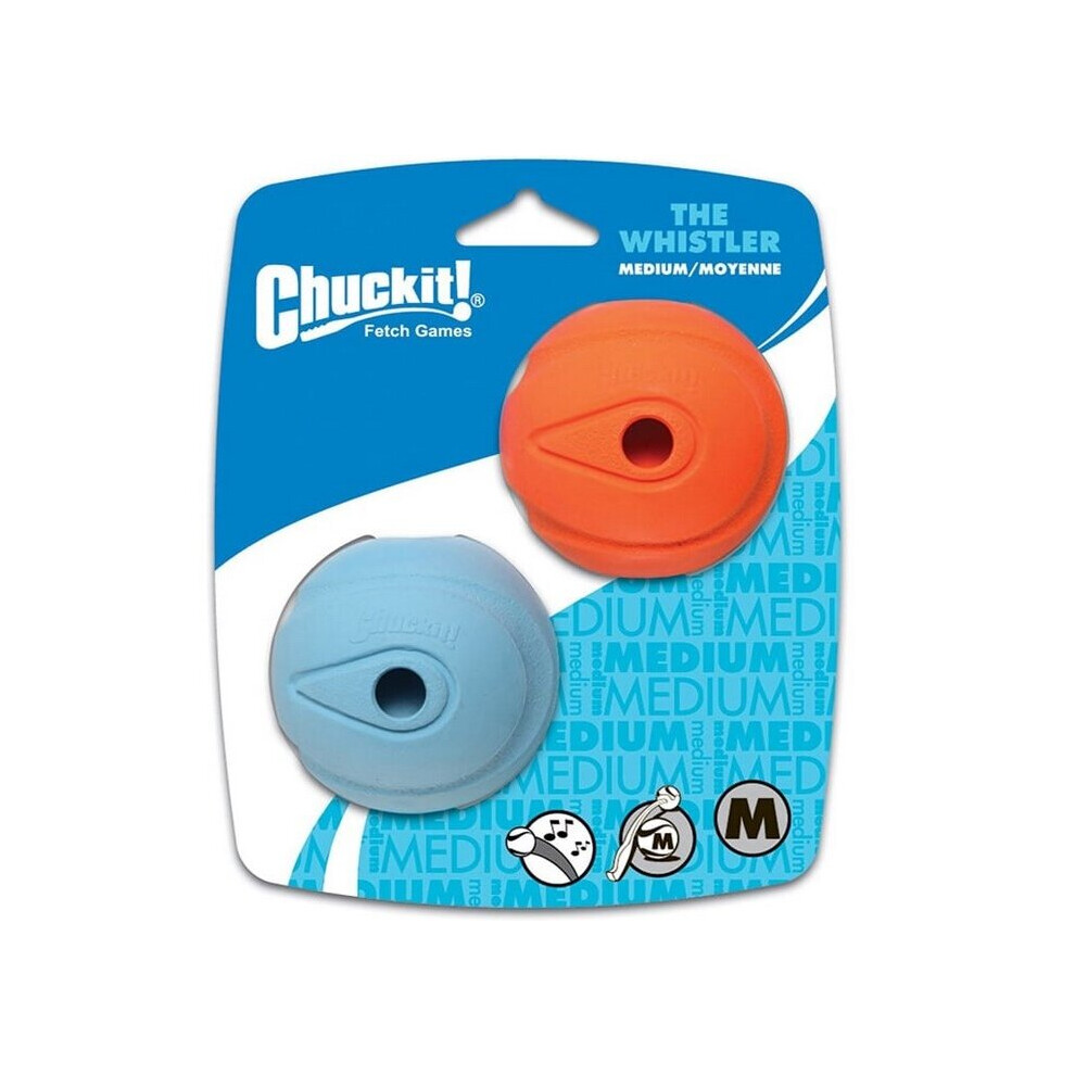 Chuckit! Whistler Ball Best Dog Toy (Medium, 2 Pc.)