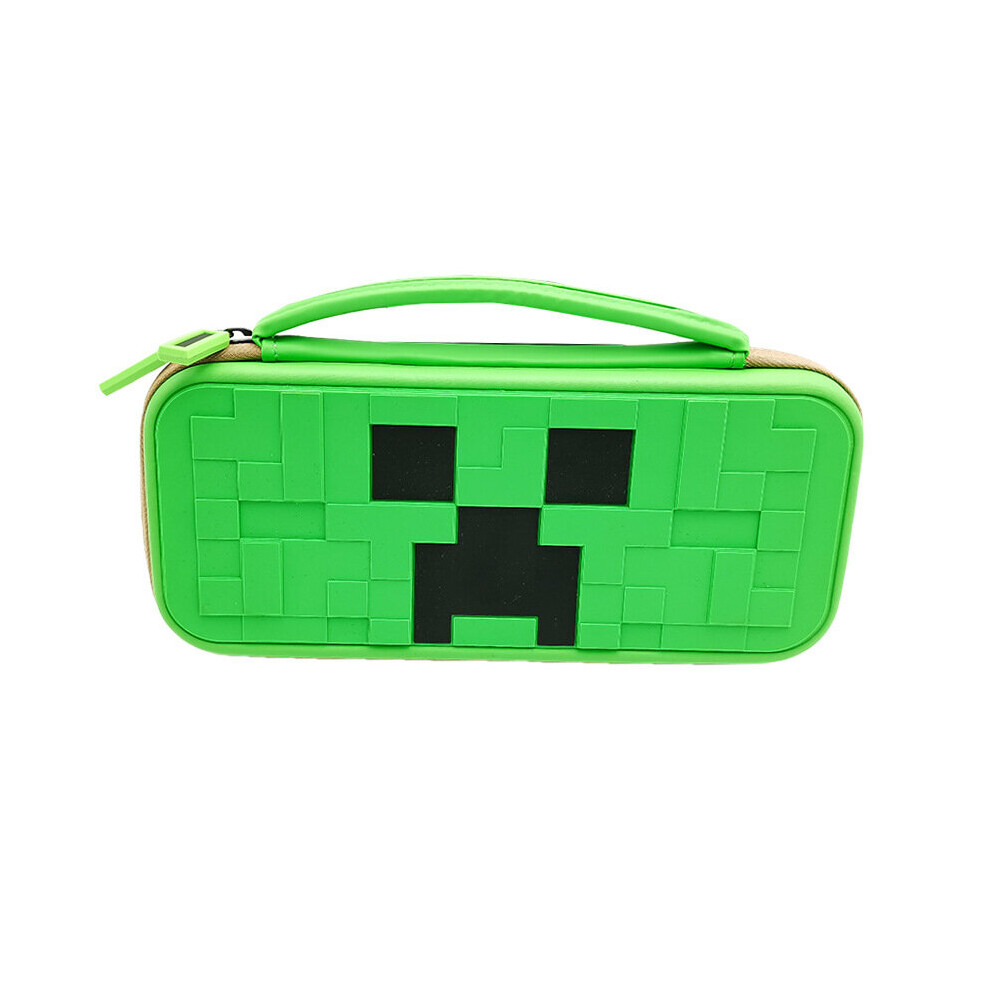 (Minecraft, 27*13.5*5cm/10.6*5.3*1.9in) Switch Hard Shell Game Console Protection Bag Charger Card Storage Bag