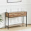 Living And Home Metal Frame Console Table for Hallway with 2 Drawers 1