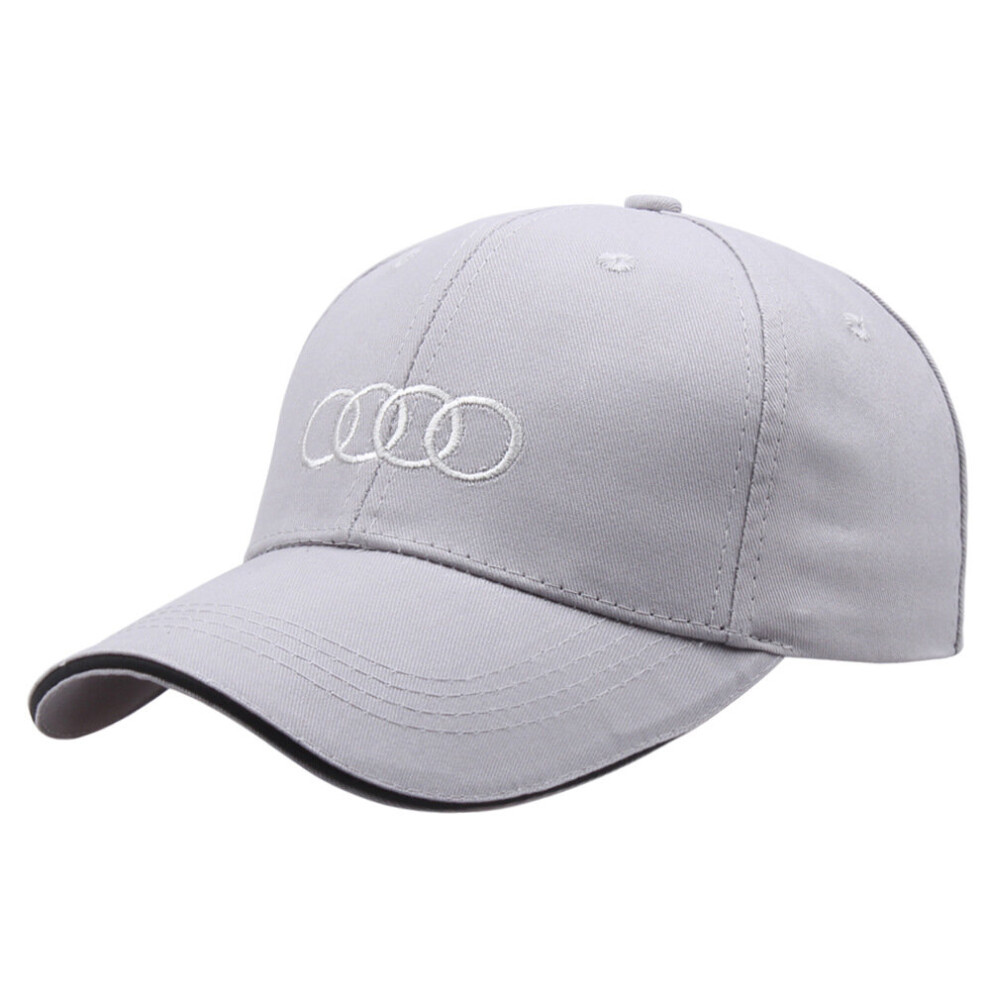 (gray) Audi Baseball Cap Embroidery Motorsport Racing Sport Cotton Adjustable Hat