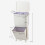 Living And Home 2 Tier 38L Large Rubbish Dustbin Kitchen Recycling Trash Bin with Wheels White 4