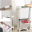 Living And Home 2 Tier 38L Large Rubbish Dustbin Kitchen Recycling Trash Bin with Wheels White 5