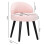 Living And Home Modern Velvet Dressing Table Stool Makeup Chair Solid Wood Legs 8