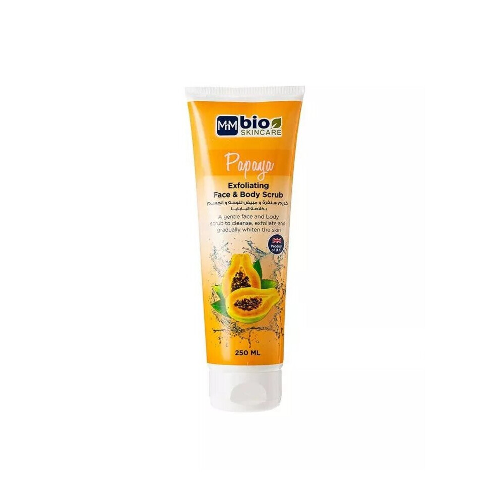 Bio Skincare Papaya Exfoliating Face & Body Scrub 250 mL