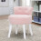 Living And Home Velvet Soft Seat Low Back Vanity Stool Dressing Table Chair 2