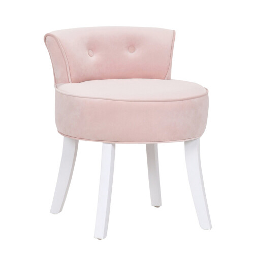 Living And Home Velvet Soft Seat Low Back Vanity Stool Dressing Table Chair 2