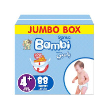 Sanita Bambi Tom And Jerry Baby Diapers, Size 4+, Large For 10-18 Kg