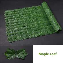 (Maple Leaf) 3mX0.5m Artificial Leaf Privacy Fence Screen Fake Hedge Panels Balcony Screen Ivy Leaves Fence Screen for Wall Garden Patio Decor