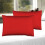 (Red, Pillow Case Only) Extra Deep 40cm Fitted Bed Sheets Poly Cotton Single Double King Size 1