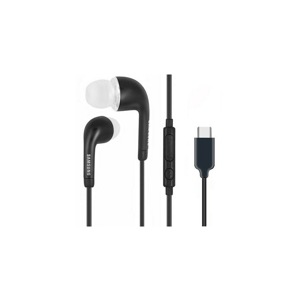 (Black) Samsung EHS64 Type-C Earphones Headphones Headset For Galaxy S20 Ultra S20+ A90