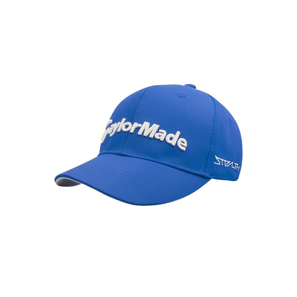 (Blue) Taylormade Mens Golf Cap Tour Hat Radar TP5 Stealth Baseball Cap Sun Flat Adults