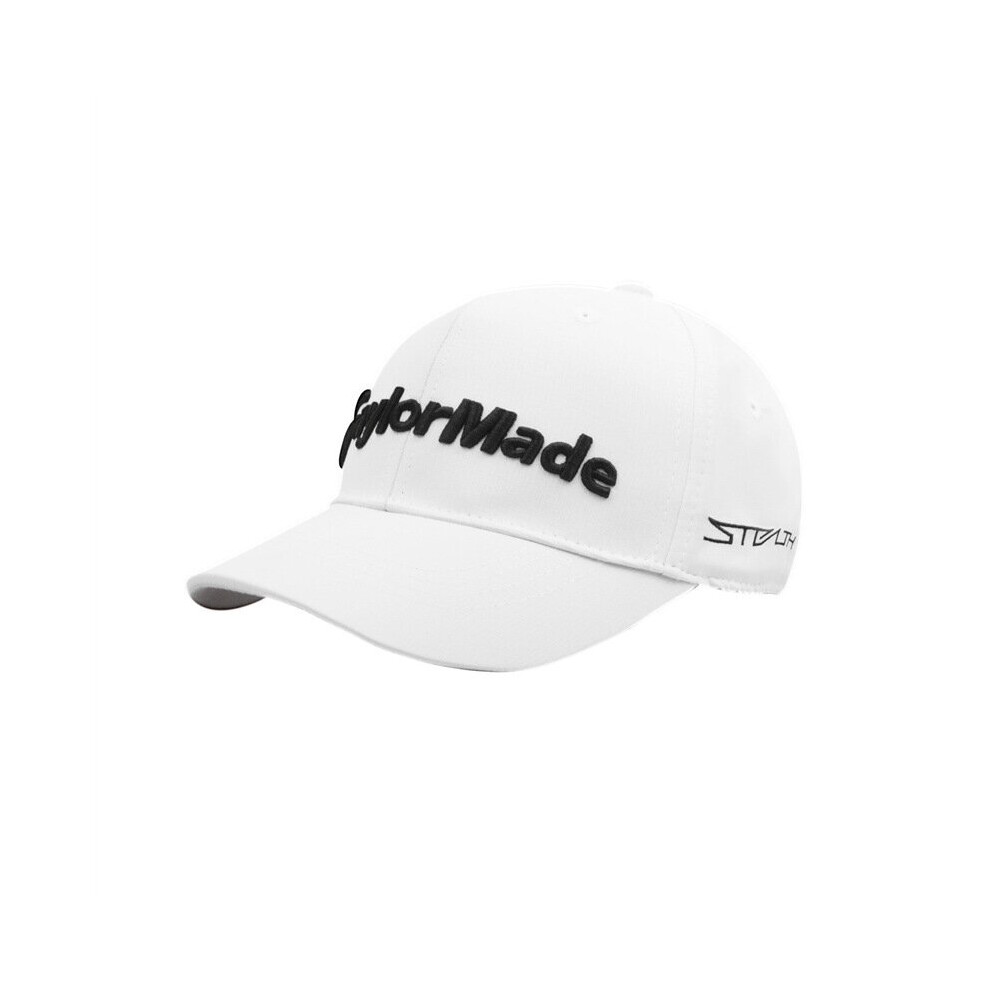 (White) Taylormade Mens Golf Cap Tour Hat Radar TP5 Stealth Baseball Cap Sun Flat Adults