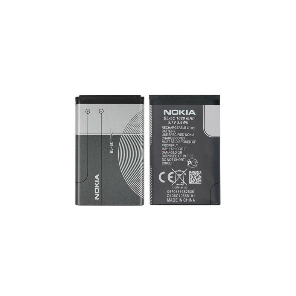 Official Nokia BL-5C Battery For C101 C2-01 7600 N70 1100 1600 2300 6230 Asha 203 208