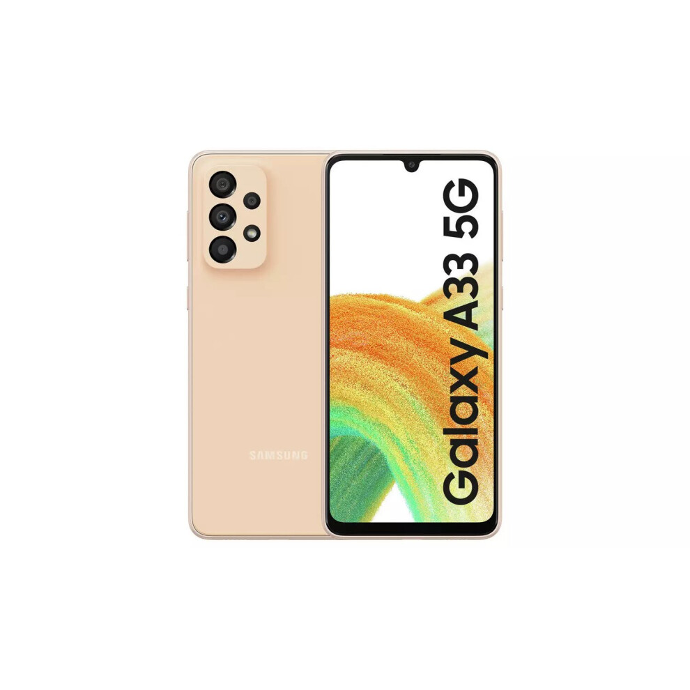 Samsung Sim Free Galaxy A33 5G 128Gb Mobile Phone - Peach