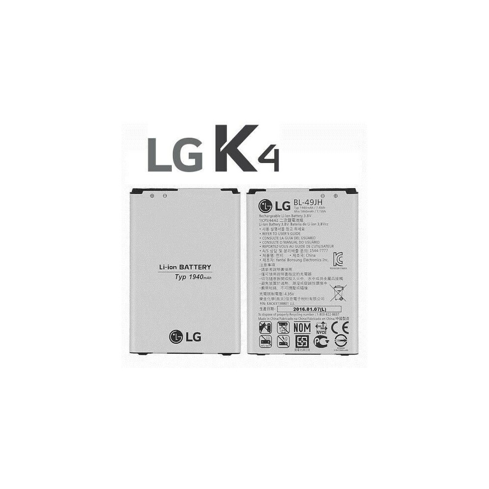 Genuine LG Battery For LG K4 LTE K120e 1940mAH Battery BL-49JH LG K4 BL-49JH