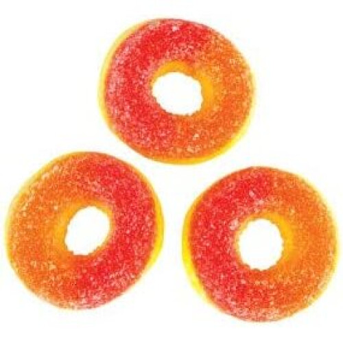 FUNDY GUMMY Mini Peach Rings 500g 2
