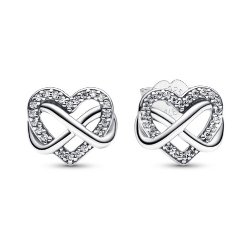 Pandora Pandora Sparkling Infinity Heart Stud Earrings  292667C01
