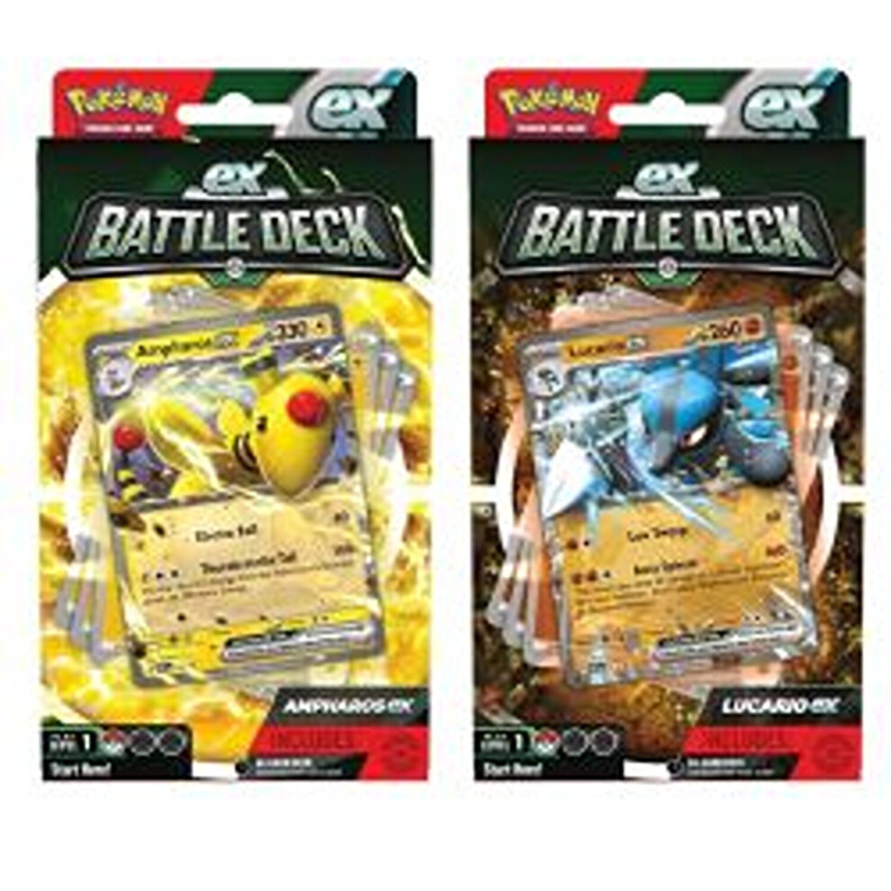 Pokémon Tcg: Lucario Ex / Ampharos Ex Battle Deck (One Supplied)