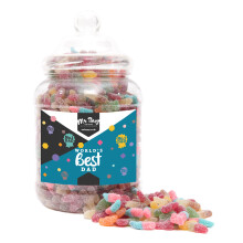 World&#039;s Best Dad Gift Fizzy Mix 1700gm Novelty Jar Sweet Tub Fathers Day