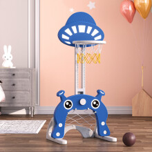(Blue) 2-in-1 Toddler Basketball Hoop Football Goal Set