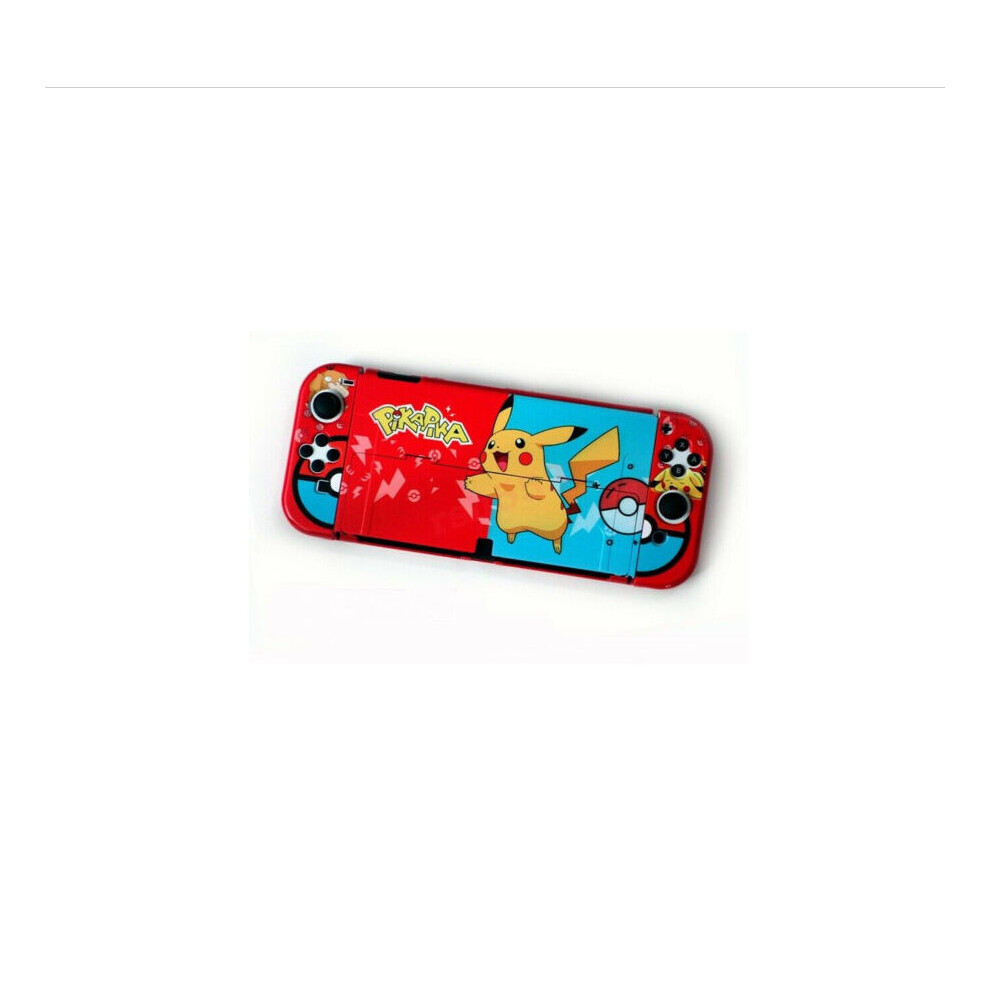 (OZ-038 Happy Pikachu) For Nintendo Switch OLED Hard Thin Case Cover