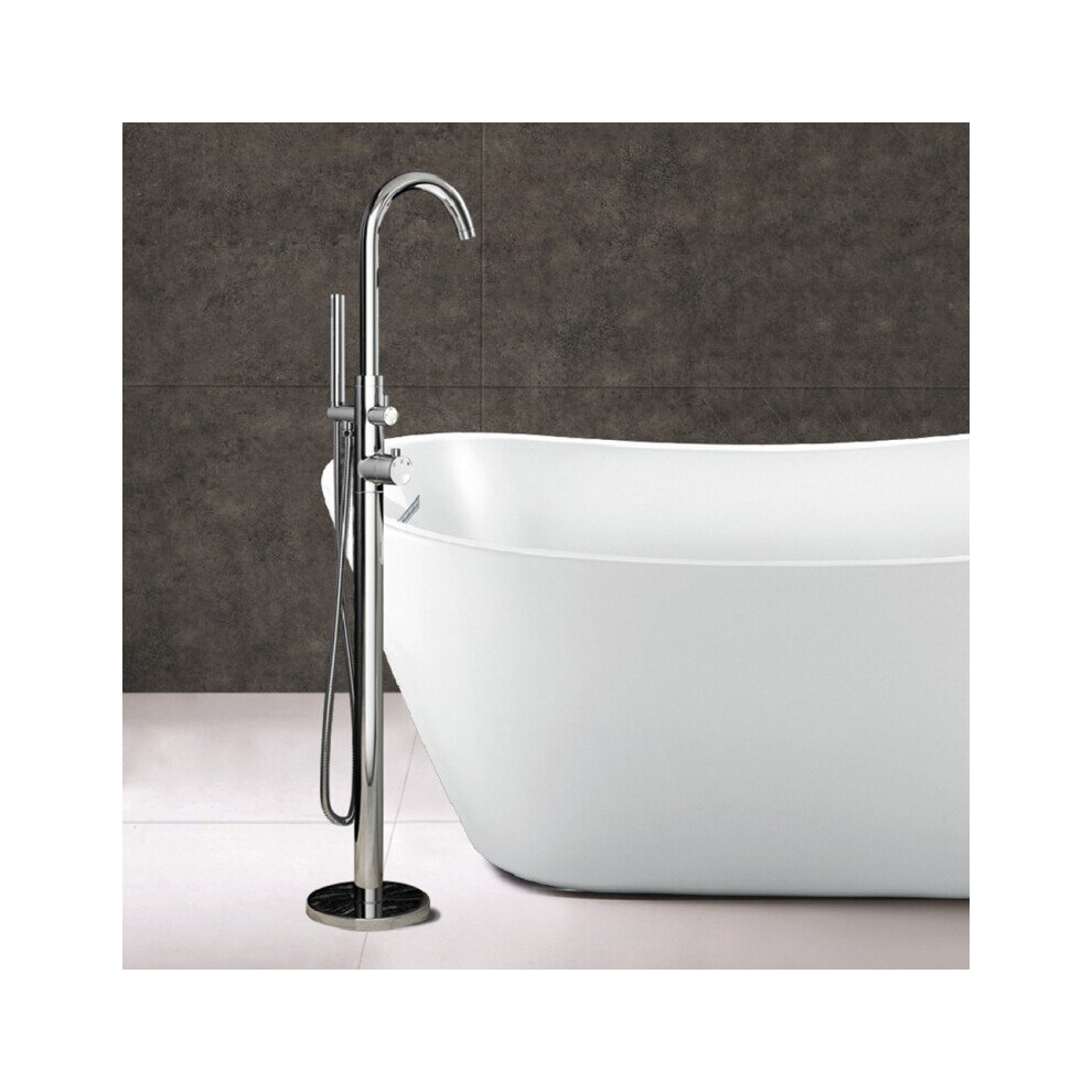 Nes Home Morgan Freestanding Bath Mixer Tap & Shower Handset Chrome